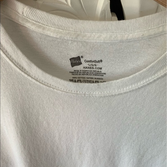 Hanes  | lot of 2 basic crew neck t shirts size Large - Picture 5 of 11
